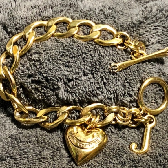 Juicy Couture Jewelry - Juicy Couture Goldtone Heart & J Charm Bracelet Juicy Couture Jewelry - Juicy Couture Goldtone Heart & J Charm Bracelet